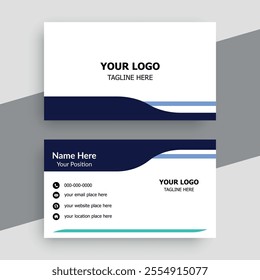 Modern creative professional business card template design.