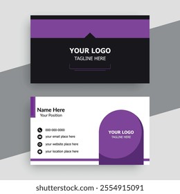 Modern creative professional business card template design.