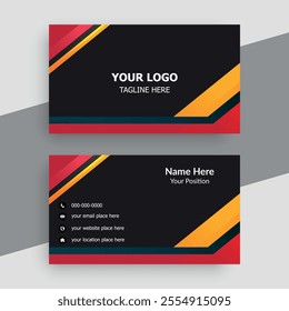 Modern creative professional business card template design.