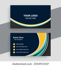 Modern creative professional business card template design.