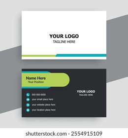 Modern creative professional business card template design.