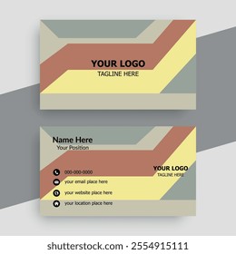 Modern creative professional business card template design.