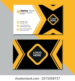 Modern creative professional business card template design.