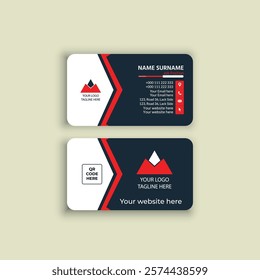 Modern creative professional business card template design.