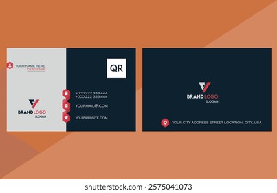 modern creative professional business card design, vector layout