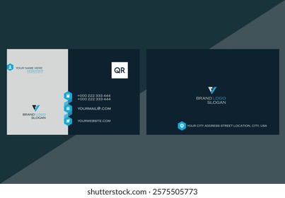 modern creative professional business card design, vector layout