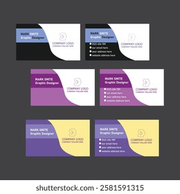 Modern creative professional business card template design.