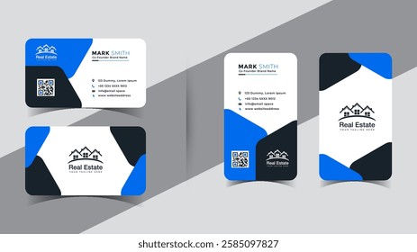 Modern creative professional business card template design.