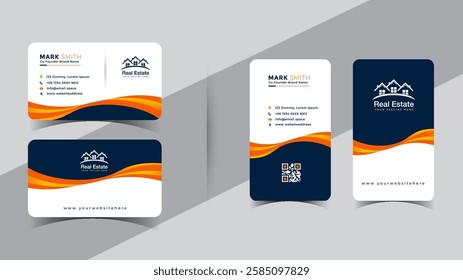 Modern creative professional business card template design.