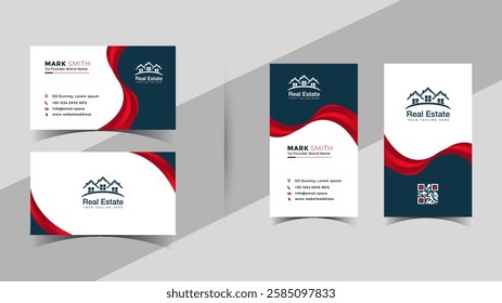 Modern creative professional business card template design.