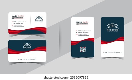 Modern creative professional business card template design.