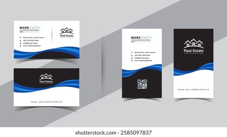 Modern creative professional business card template design.