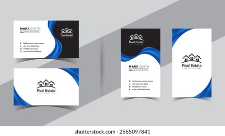 Modern creative professional business card template design.