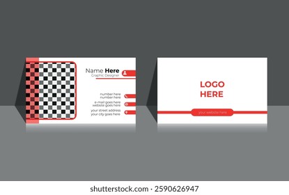 Modern creative professional business card template design.	