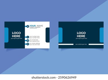 Modern creative professional business card template design.	