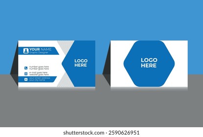 Modern creative professional business card template design.	