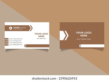 Modern creative professional business card template design.	