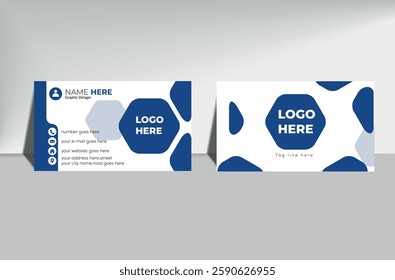 Modern creative professional business card template design.	