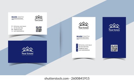 Modern creative professional business card template design.