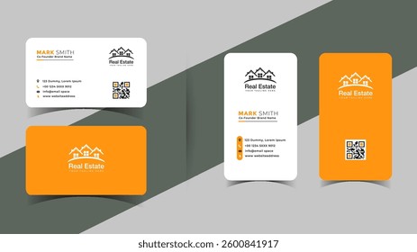 Modern creative professional business card template design.