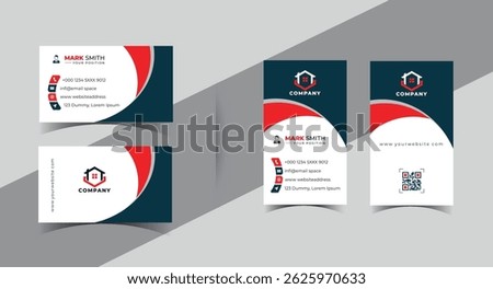Modern creative professional business card template design.