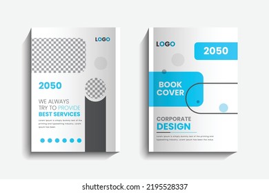 Modern and creative professional business corporate book cover design template in a4