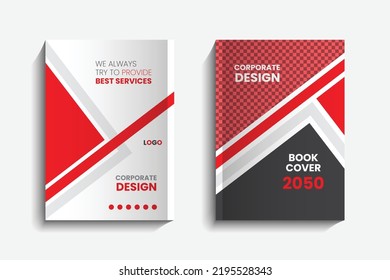 Modern and creative professional business corporate book cover design template in a4