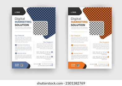 Modern creative professional Business corporate flyer design minimal and unique concept template