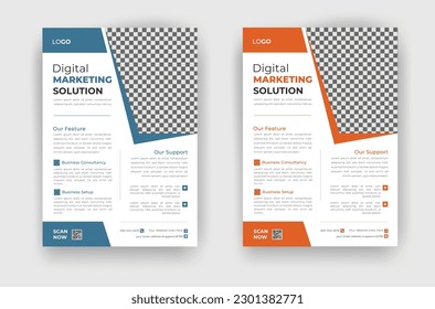 Modern creative professional Business corporate flyer design minimal and unique concept template