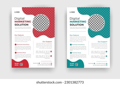 Modern creative professional Business corporate flyer design minimal and unique concept template