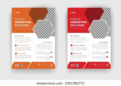 Modern creative professional Business corporate flyer design minimal and unique concept template