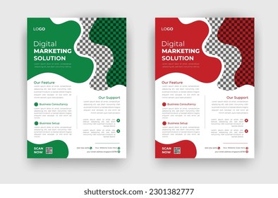 Modern creative professional Business corporate flyer design minimal and unique concept template