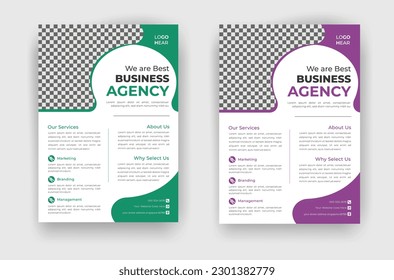 Modern creative professional Business corporate flyer design minimal and unique concept template