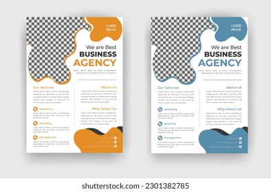 Modernes, professionelles Business-Flyer-Design minimaler und einzigartiger Konzeptvorlage