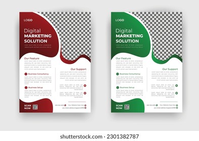 Modern creative professional Business corporate flyer design minimal and unique concept template