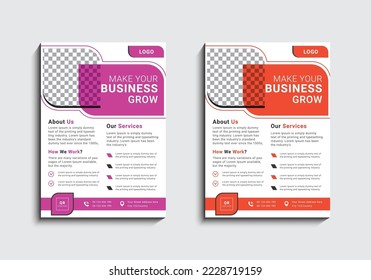 Modern and creative professional corporate business flyer template design in a4
