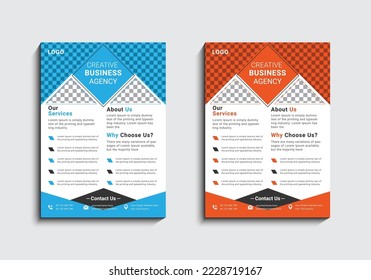 Modern and creative professional corporate business flyer template design in a4