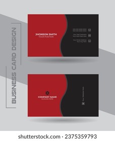 Modern and creative professional corporate business card design template. Minimal simple card design.