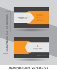 Modern and creative professional corporate business card design template. Minimal simple card design.