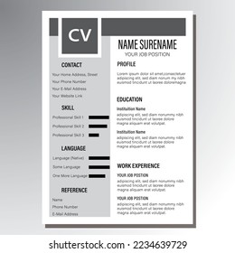 modern creative professional cv resume template design