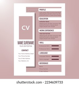 modernes, professionelles cv Lebenslauf-Design