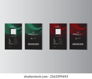 Modern And Creative Professional Identity Card For Any Kind of People In Two Color  | Professional ID Card Template | Vector 