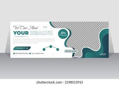 Modern Creative Professional Medical Healthcare Facebook Cover Design Template