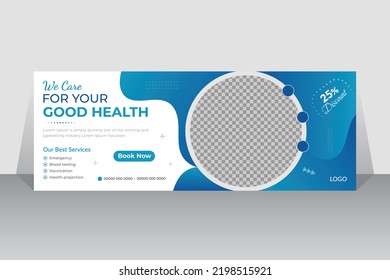 Modern Creative Professional Medical Healthcare Facebook Cover Design Template