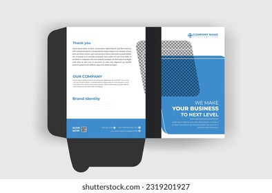 modern and creative professional minimal unique corporate business file folder design template 