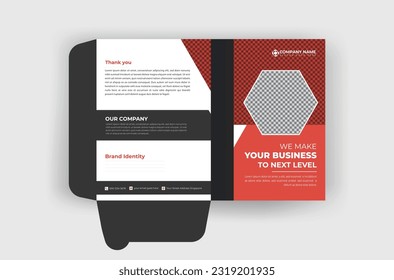 modern and creative professional minimal unique corporate business file folder design template 