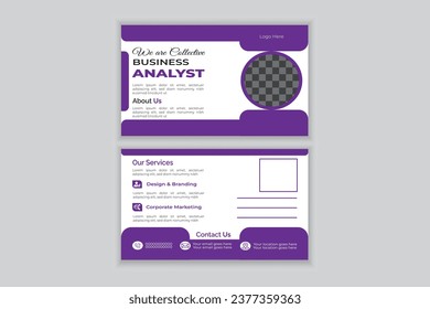 Modern, Creative and Professional Post Card Design Template.