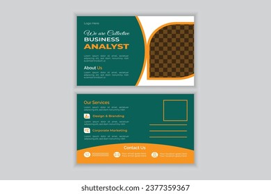 Modernes, kreatives und professionelles Postkartendesign.