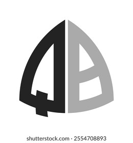 Modern Creative QB Logo Design. Letter QB Icon for any Business and Company