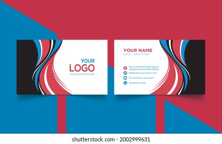Modern Creative Quality Design white backgeound business card vector design template